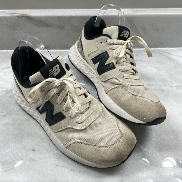 New Balance Women's Cream and Black Sneakers - Picture 2 of 8